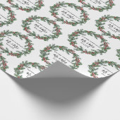 Papier Cadeau Élégant premier Noël en tant que M. & Mme (Coin)