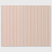 Papier Cadeau Elegant Red and Gold Candy Cane Pinstripe Pattern (Plat)
