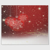 Papier Cadeau Élégant Red Christmas Ball Holiday (Plat)