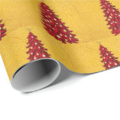 Papier Cadeau Elégant Red Deer Moose Gold Snow Joyeux Noël (Coin rond)