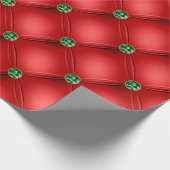 Papier Cadeau Élégant Red Green Glam Bling Holiday (Coin)