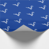 Papier Cadeau Élégant Reindeer Noël Arrière - plan bleu (Coin)