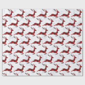 Papier Cadeau Élégant renne de Noël et marbre de buffle (Plat)