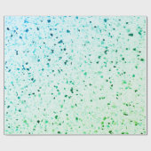 Papier Cadeau Élégant rétro bleu vert Turquoise de Terrazzo (Plat)