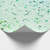 Papier Cadeau Élégant rétro bleu vert Turquoise de Terrazzo (Coin)