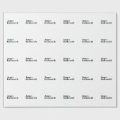 Papier Cadeau Élégant Retro Moderne Lettrage | Noir modifiable (Plat)