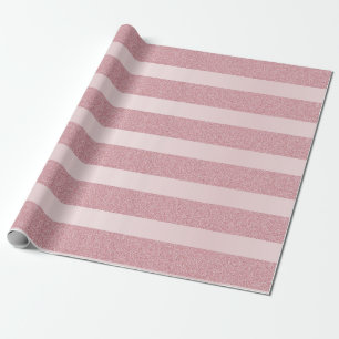 Papier Cadeau Élégant Rose de Parties scintillant d'or Modèle