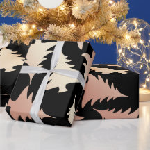 Élégant rose en cuivre or motif d'arbre de Noël