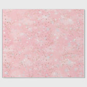 Papier Cadeau Élégant rose et or (Plat)