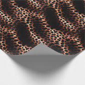 Papier Cadeau Élégant Rose Glam Or Blush Pink Leopard Étincelle (Coin)