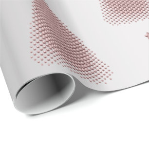 Papier Cadeau Élégant Rose Gold & Argent Motif de Noël Arbre