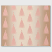 Papier Cadeau Élégant Rose Gold Noël Motif Arbre de Noël (Plat)