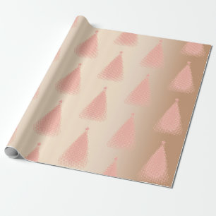 Papier Cadeau Élégant Rose Gold Noël Motif Arbre de Noël