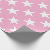 Papier Cadeau Élégant Rose moderne Etoiles Blanches mignonne Des (Coin)
