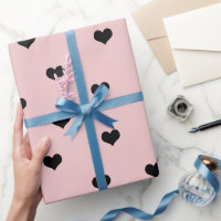Élégant rose noir Valentin coeur motif