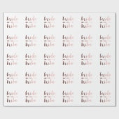 Papier Cadeau élégant rose or mariée tribu flèche mariage anneau (Plat)