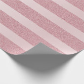 Papier Cadeau Elégant Rose Parties scintillant or Modèle Revêtem (Coin)