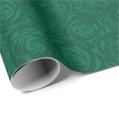 Papier Cadeau Élégant Rose vert sans couture Motif Modèle cadeau (Coin rond)
