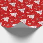 Papier Cadeau Élégant Rouge Joyeux Noël Joyeux Joyeux Joyeux Scr (Coin)