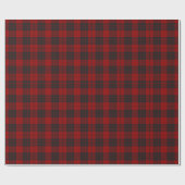 Papier Cadeau Élégant Rouge Noir Plaid Tartan Motif Noël (Plat)