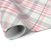 Papier Cadeau Élégant Rustic Classy Plaid Motif (Coin rond)