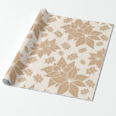 Papier Cadeau Elégant rustique aquarelle Noël botanique (Déroulé)