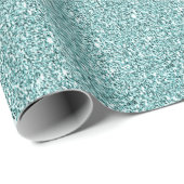 Papier Cadeau Elégant Sage Green Sparkly Parties scintillant Loo (Coin rond)