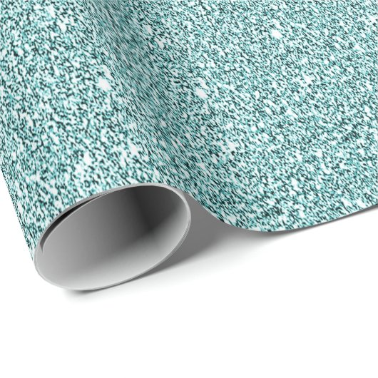 Papier Cadeau Elégant Sage Green Sparkly Parties scintillant Loo (Coin rond)