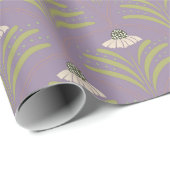 Papier Cadeau Élégant Saint-Jacques fleuri et pois (Coin rond)