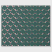 Papier Cadeau Elegant Scalloped Christmas Trees Wrapping Paper (Plat)