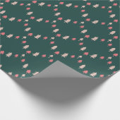 Papier Cadeau Elegant Scalloped Christmas Trees Wrapping Paper (Coin)