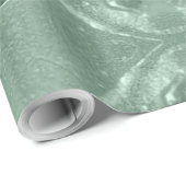 Papier Cadeau Élégant script Festin Menthe verte Joyeux Noël (Coin rond)