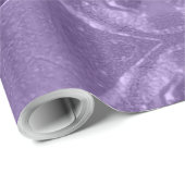 Papier Cadeau Élégant script moderne violet Noël (Coin rond)