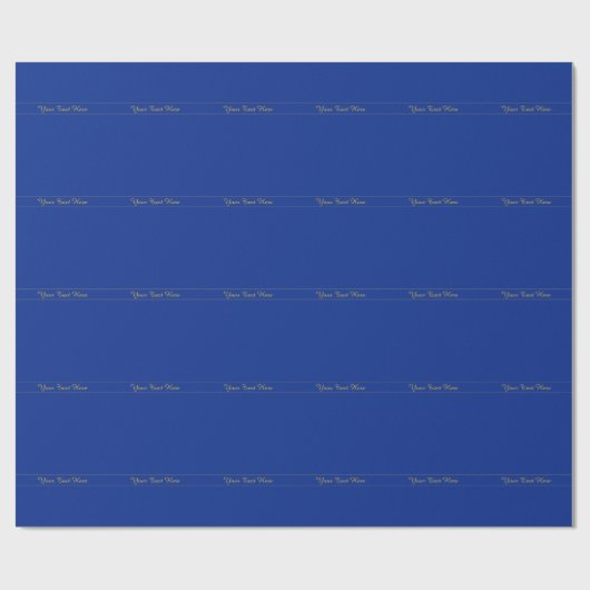 Papier Cadeau Élégant script or sur Arrière - plan bleu marine (Plat)
