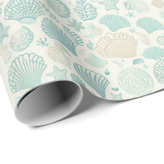 Papier Cadeau Elegant Sea Shell  Wrapping Paper