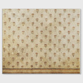 Papier Cadeau ELEGANT SIMPLE BYZANTINE MOSAIC FLOWERS Antique  (Plat)