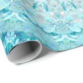 Papier Cadeau Elégant Sky Blue Mandala  (Coin rond)