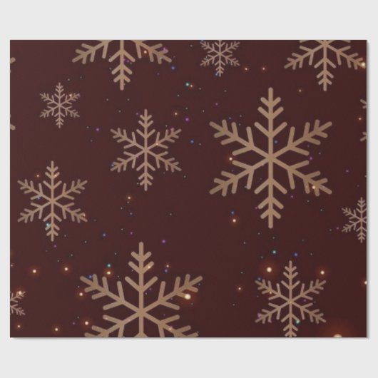 Papier Cadeau Elegant Snowflake Christmas Wrappin (Plat)