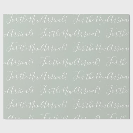 Papier Cadeau Élégant Sweet Baby Sage Vert Nouveau Arrivée (Plat)