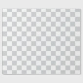 Papier Cadeau Elégant tableau blanc et gris clair (Plat)