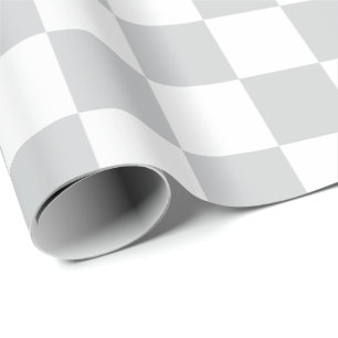 Papier Cadeau Elégant tableau blanc et gris clair