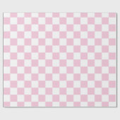 Papier Cadeau Elégant tableau de bord blanc et rose (Plat)