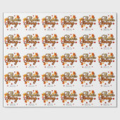 Papier Cadeau Elegant Thanksgiving foliage autumn fall  (Plat)