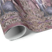 Papier Cadeau Élégant Un Roi est né Bébé Jésus Noël (Coin rond)