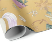 Papier Cadeau Elegant Unicorn Wrapping Paper (Coin rond)