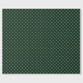 Papier Cadeau Élégant vert foncé or personnalisé monogramme init (Plat)