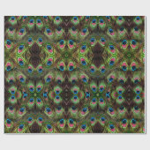 Papier Cadeau Elégant vert Turquoise bleu turquoise Peacock Feat (Plat)