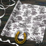 Papier Cadeau Elégant Vintage Black White Rustic Horses Toile<br><div class="desc">Motif en toile noir et blanc monochrome avec chevaux et arbres pour un décor rustique de campagne, à l'anglaise, française ou américaine. Le cheval est un animal majestueux qui incarne le pouvoir spirituel de l'indépendance, de la liberté, de la noblesse, de l'endurance, de la confiance, du triomphe, de l'héroïsme et...</div>