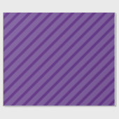 Papier Cadeau Élégant Vintage Classique Royal Purple Stripes (Plat)
