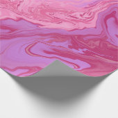 Papier Cadeau élégant violet rose marbré chic motif (Coin)